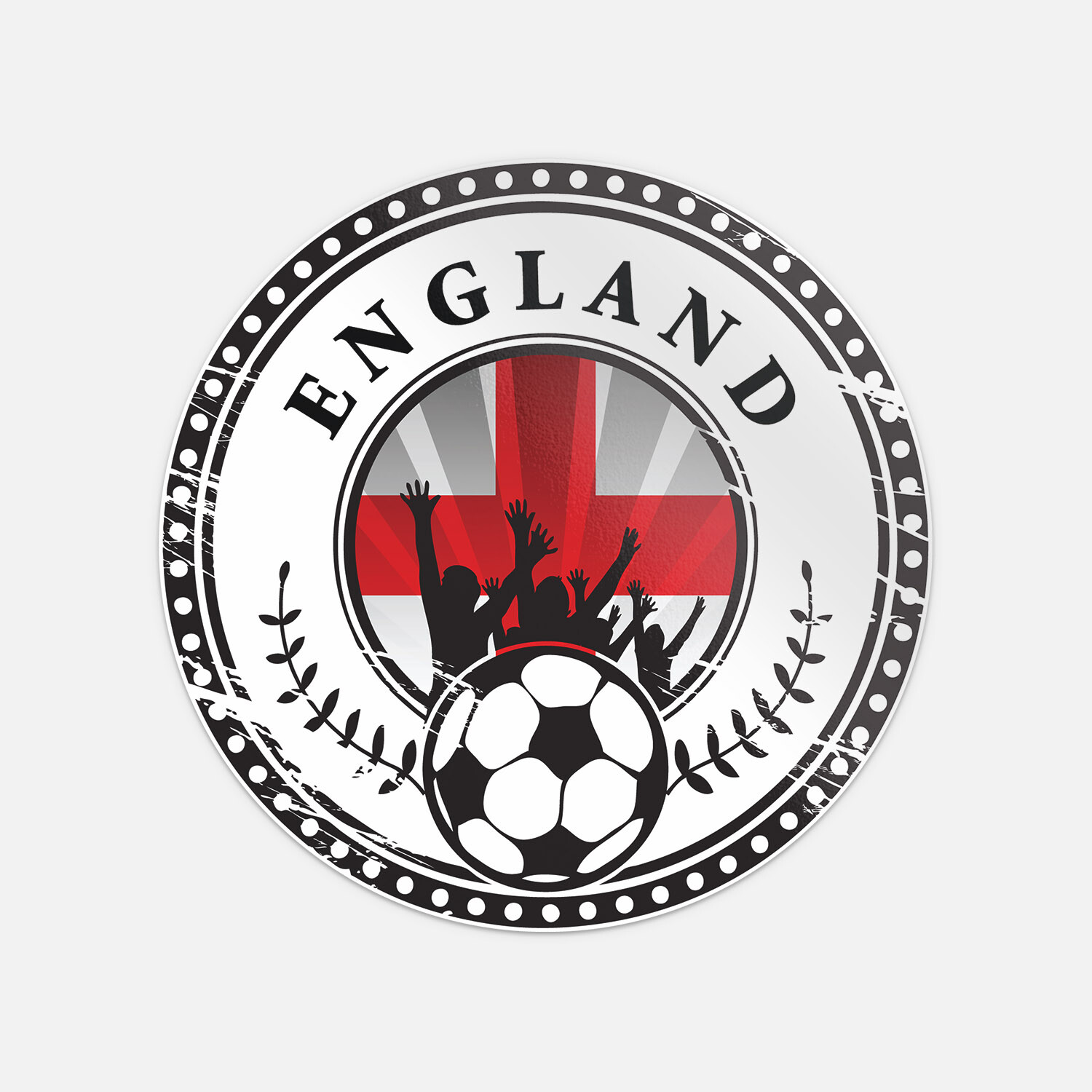 England Football Fans United Kingdom Soccer Stamp Vinyl Sticker Decal