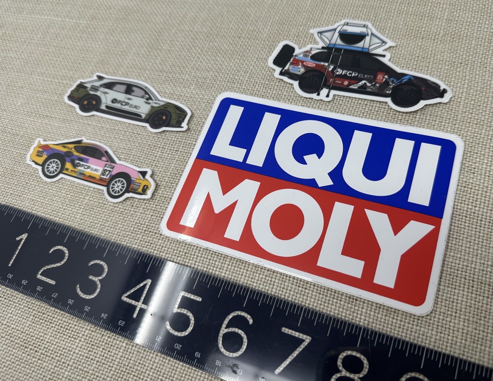 New LOT 4 Stickers Camping Porsche Drifting Porsche Cayman FCP Euro Liqui Moly
