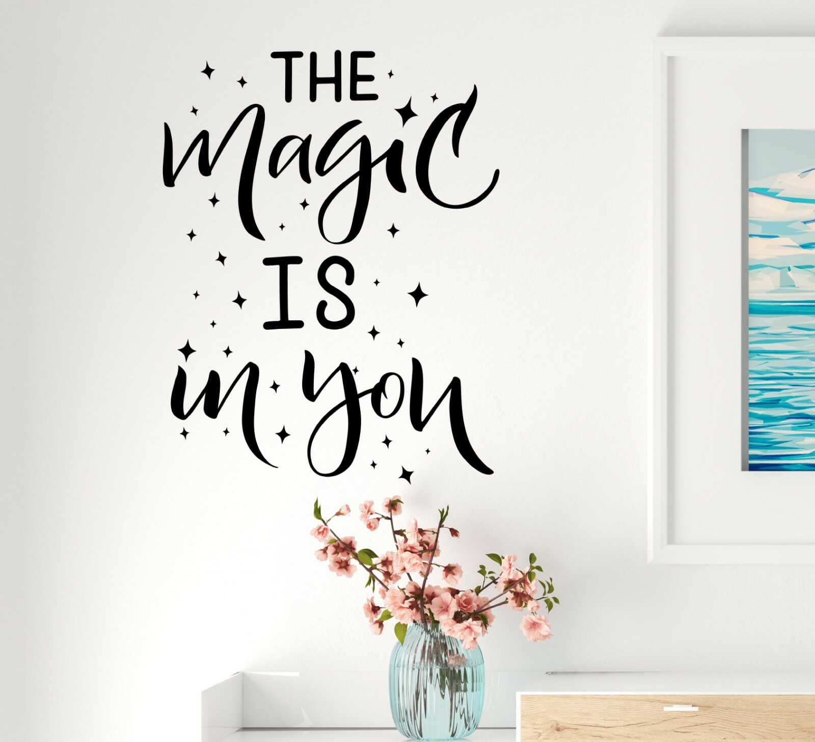 Wall Decal Romantic Stars Magic In You Interior Vinyl Decor Black gz537