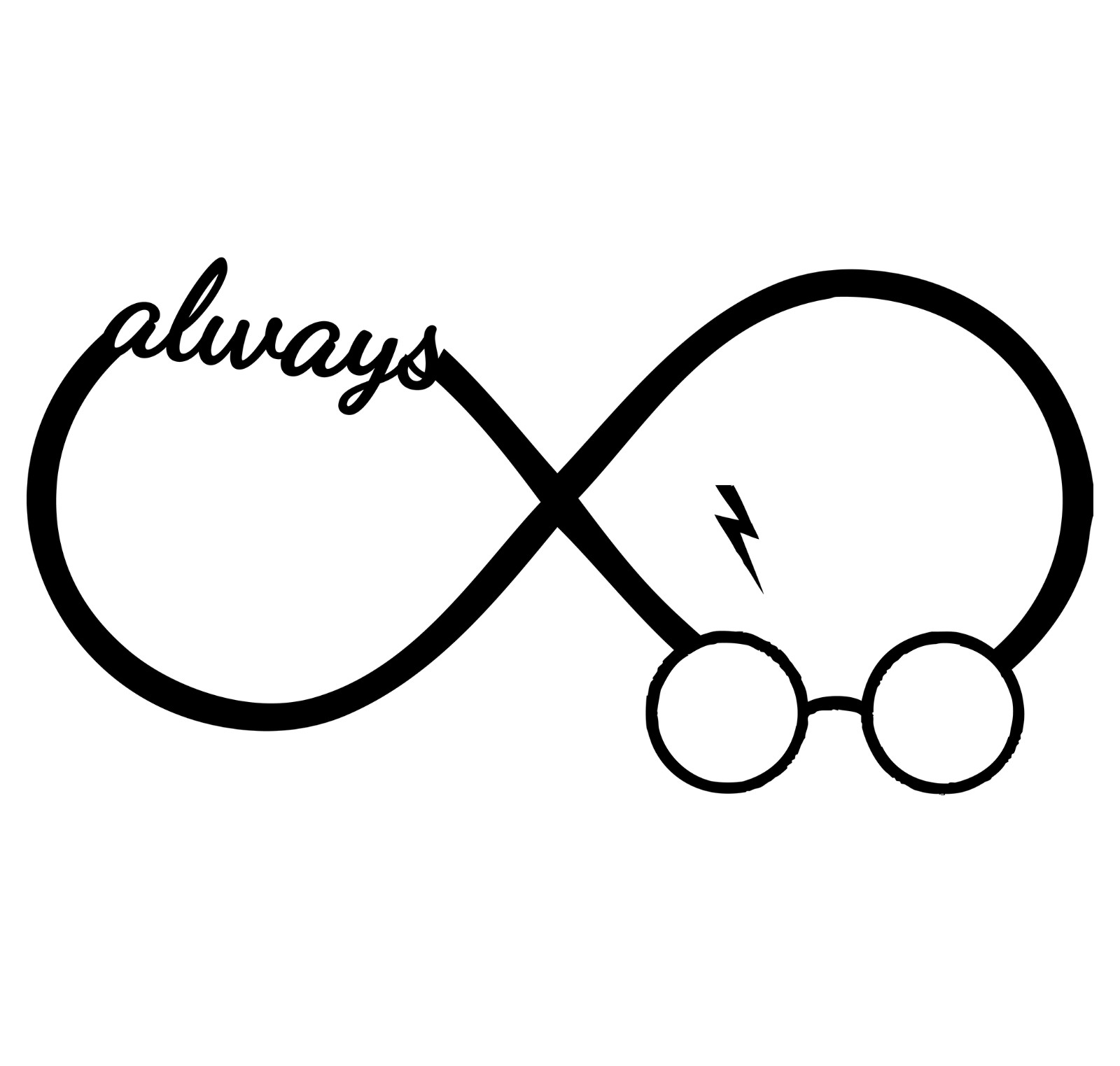 6" Harry Potter Infinity Always Glasses & Scar Movie Vinyl Decal Sticker