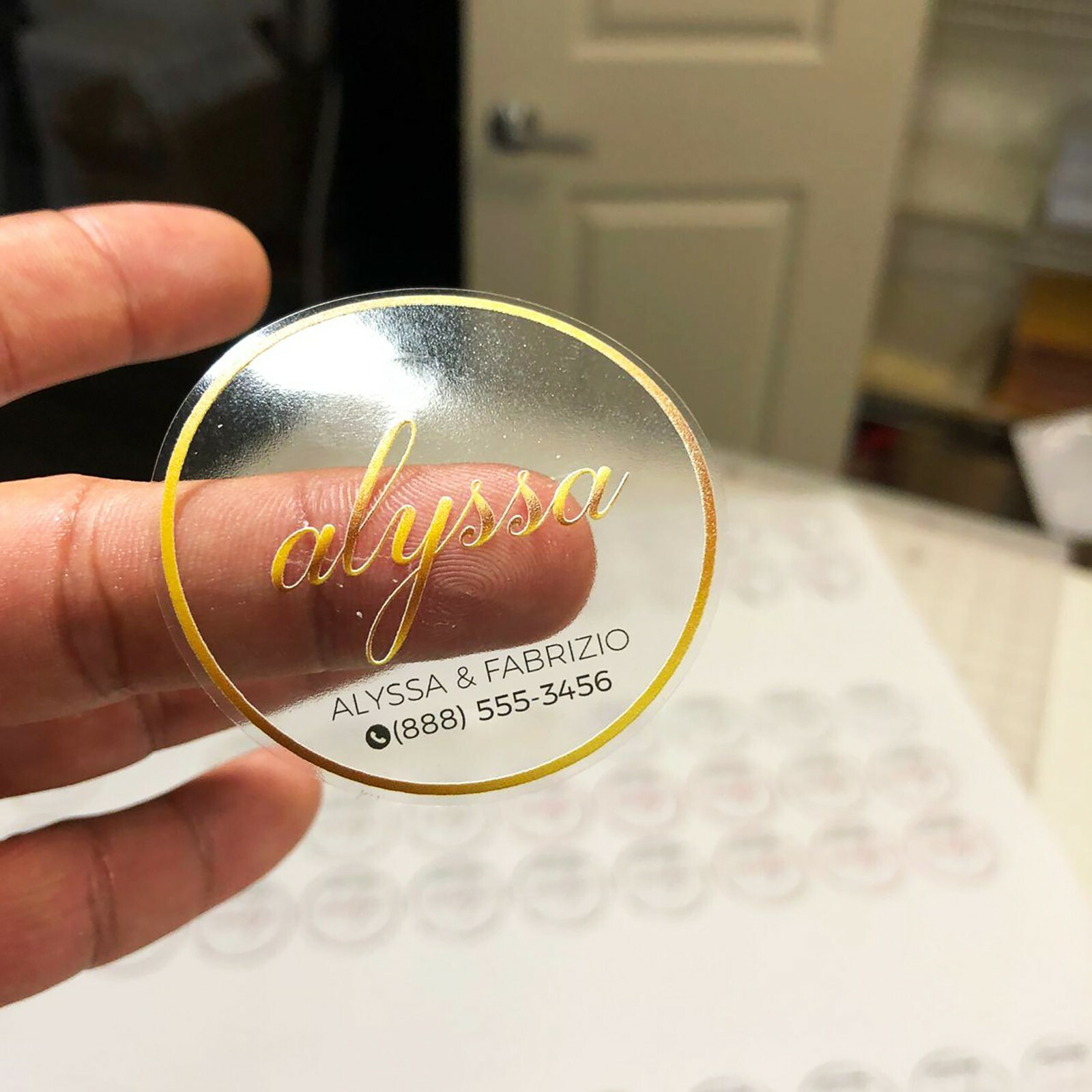 Custom CLEAR stickers transparent labels custom artwork print white ink