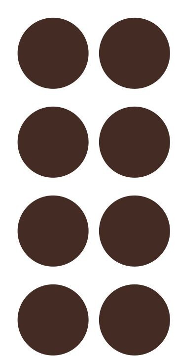 1.5" Brown Round Label Dots Stickers Color Coding Inventory 1.5 Inch Dot