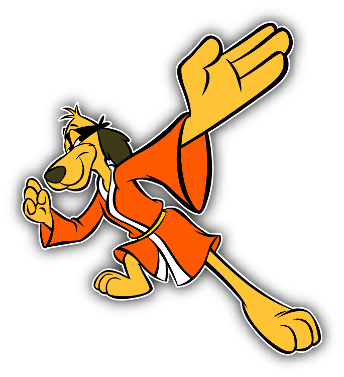 Hong Kong Phooey Running Cartoon Car Bumper Sticker Decal 5"x 4"