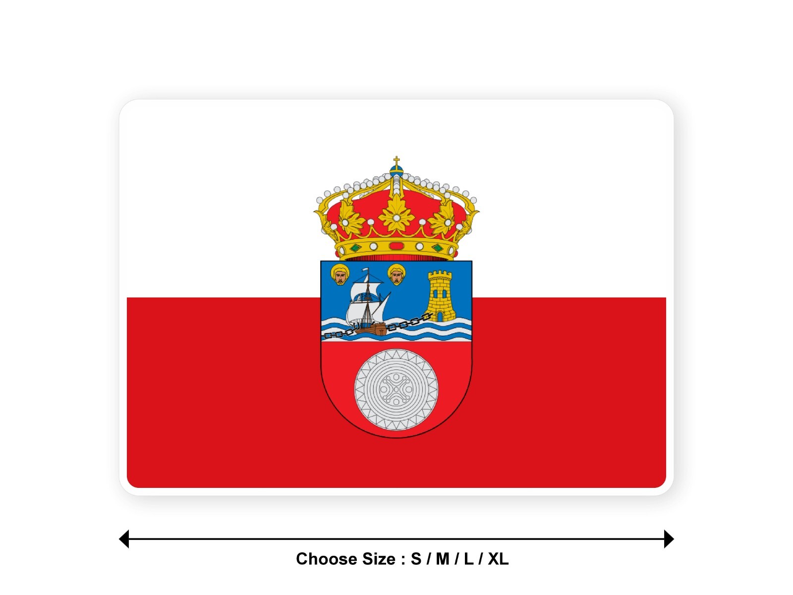 Sticker flag SPAIN CANTABRIA spanish autonomous community decal