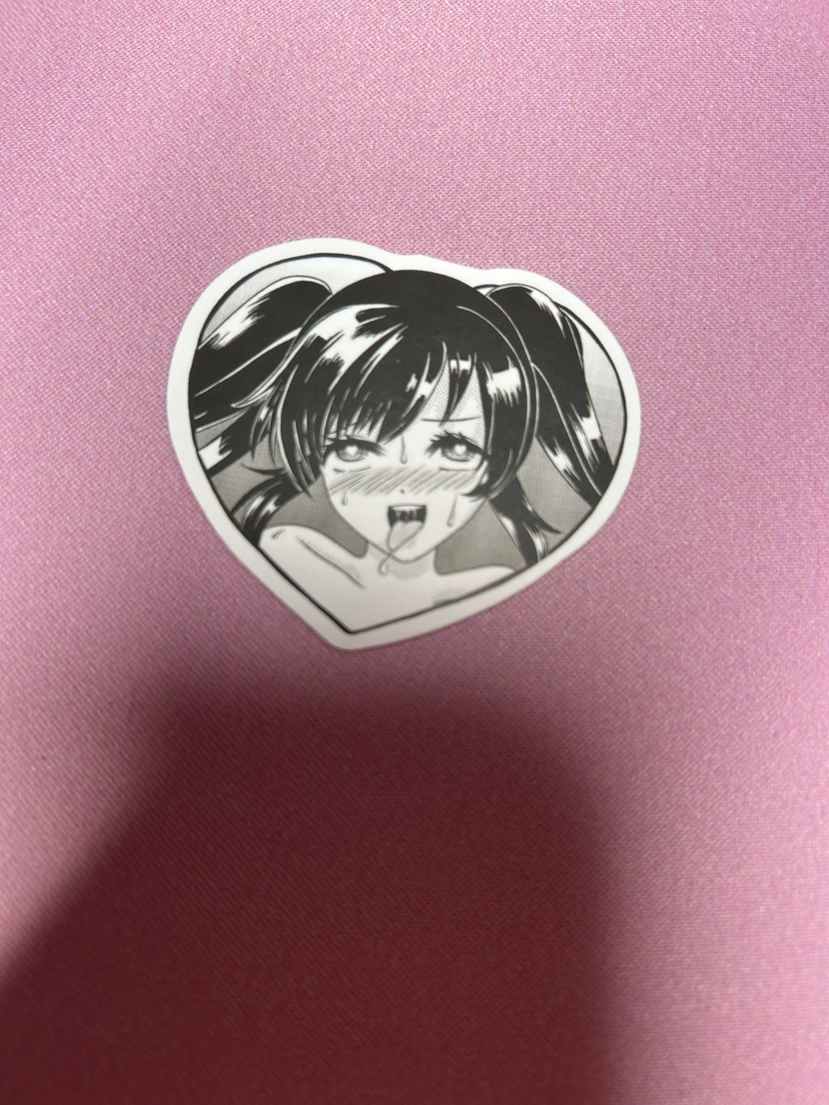 black and white waifu lewd stickers #14