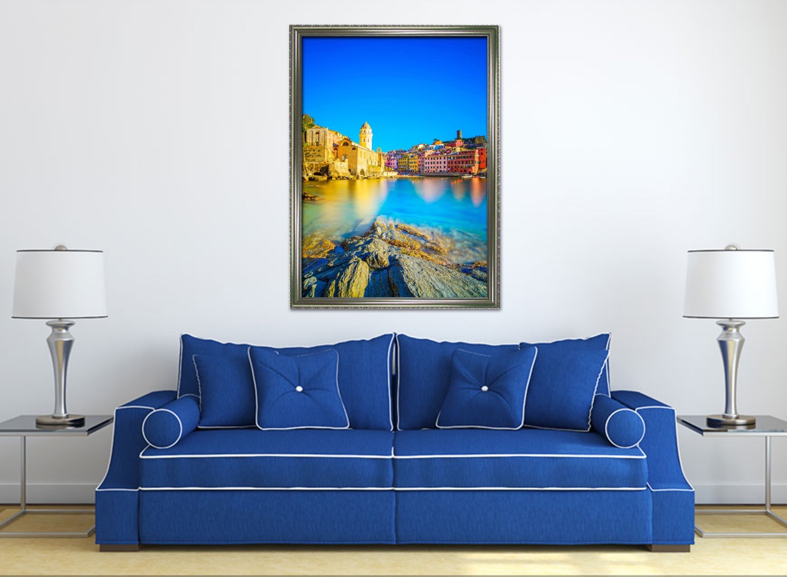 3D City River 445 Fake Framed Poster Home Decor Print Painting Unique Art