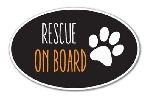 Rescue on Board Oval Vinyl Sticker – SELECT SIZE