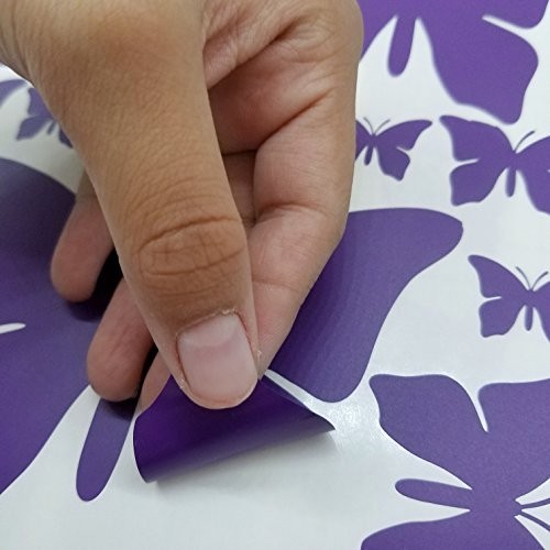 Butterfly Wall Decals Set – Purple, Pink & Turquoise Stickers for Nursery Decor,