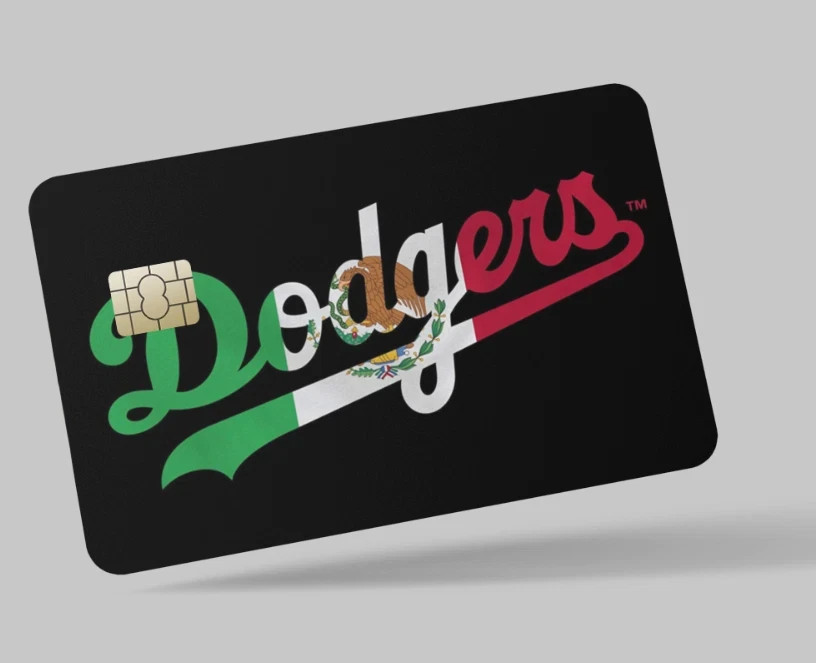 LA Dodgers Mexico Flag Credit Card Skin Baseball Debit Vinyl Sticker