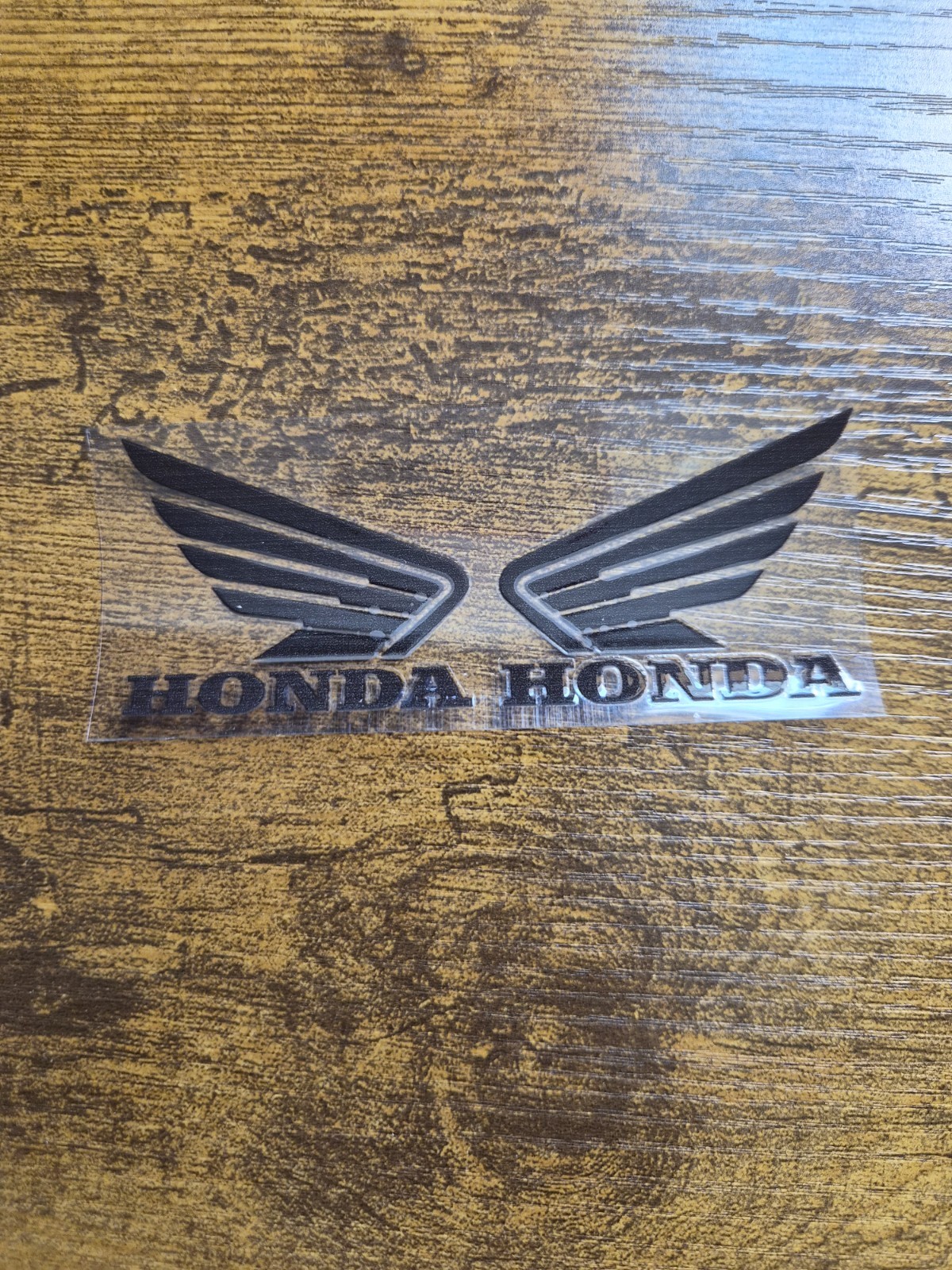 2pc. HONDA WINGS UV DTF Raised Decal Sticker Waterproof USA NOT VINYL