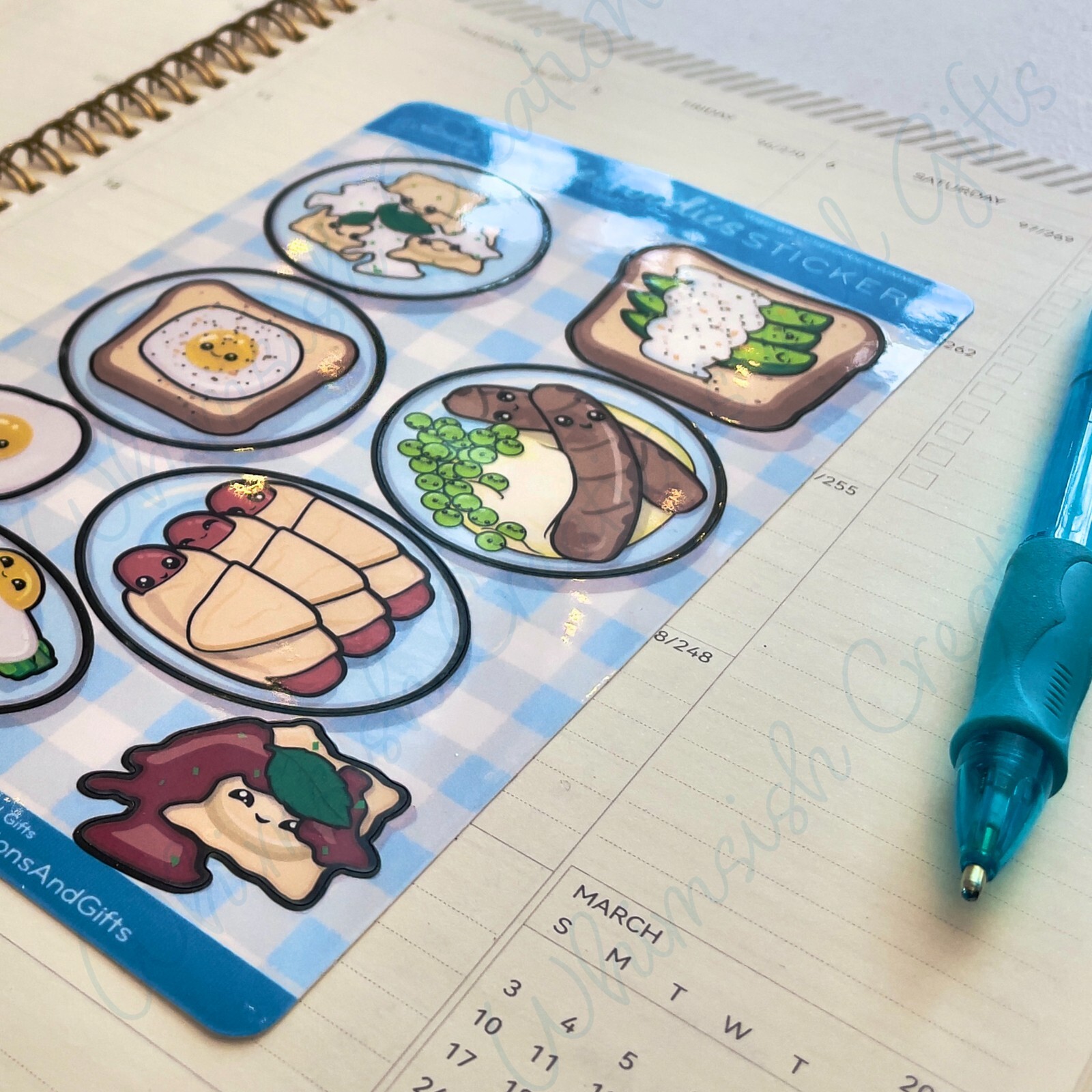 Sticker Sheet—CutieFoodies01, Laminated Vinyl Stickers