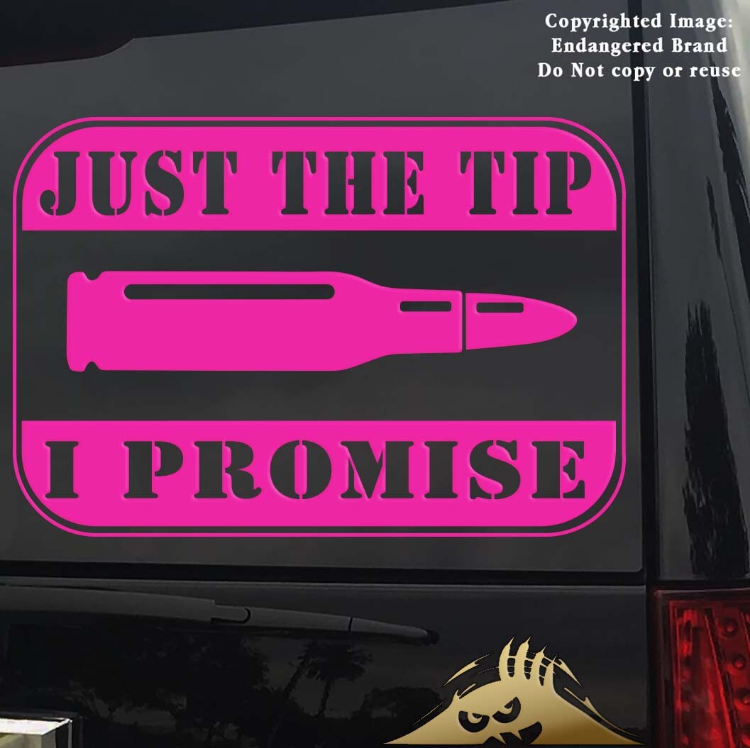 Military Just The Tip Promise Rectangle Bullet Sniper Army Marine Decal Sticker