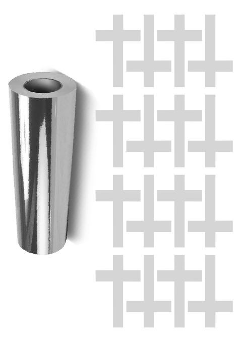 Cross Stickers Chrome Silver 2" Religious Envelope Seals Church DC27