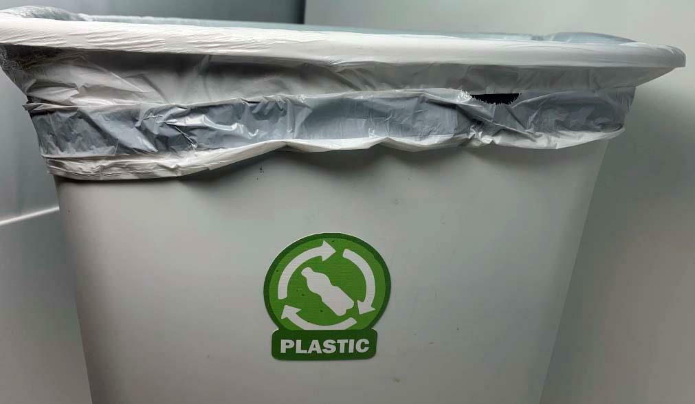 PLASTIC E-WASTE ORGANIC METAL PAPER GLASS 3" Set of Decal Sticker For Containers