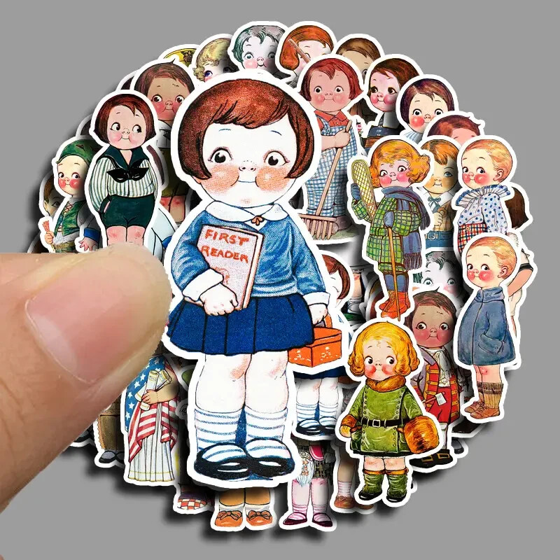 60PC. LITTLE PEOPLE WATERPROOF VINYL STICKERS/DECALS