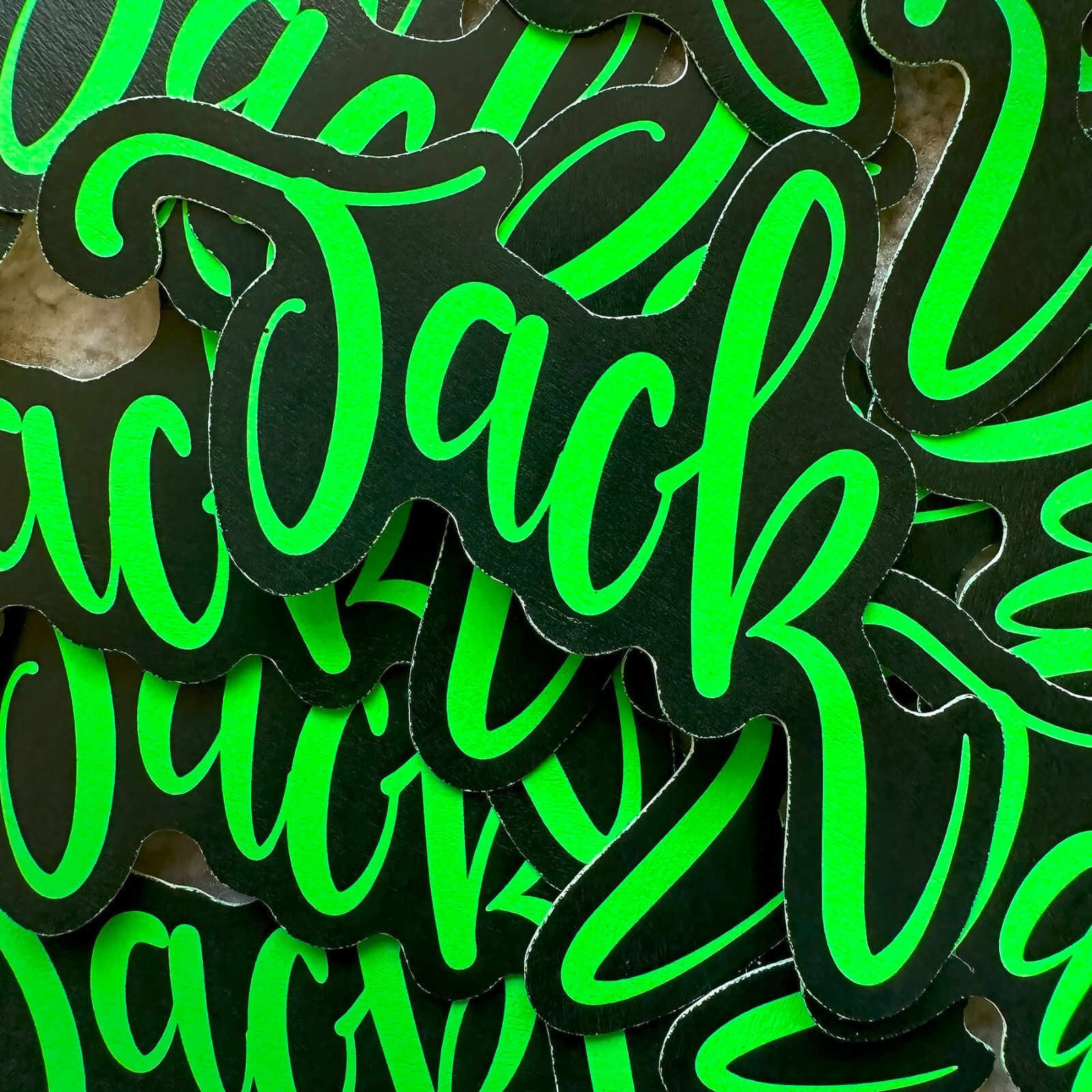Neon Name Sticker Pack : JACK | for school or Office | graffiti | Calligraphy