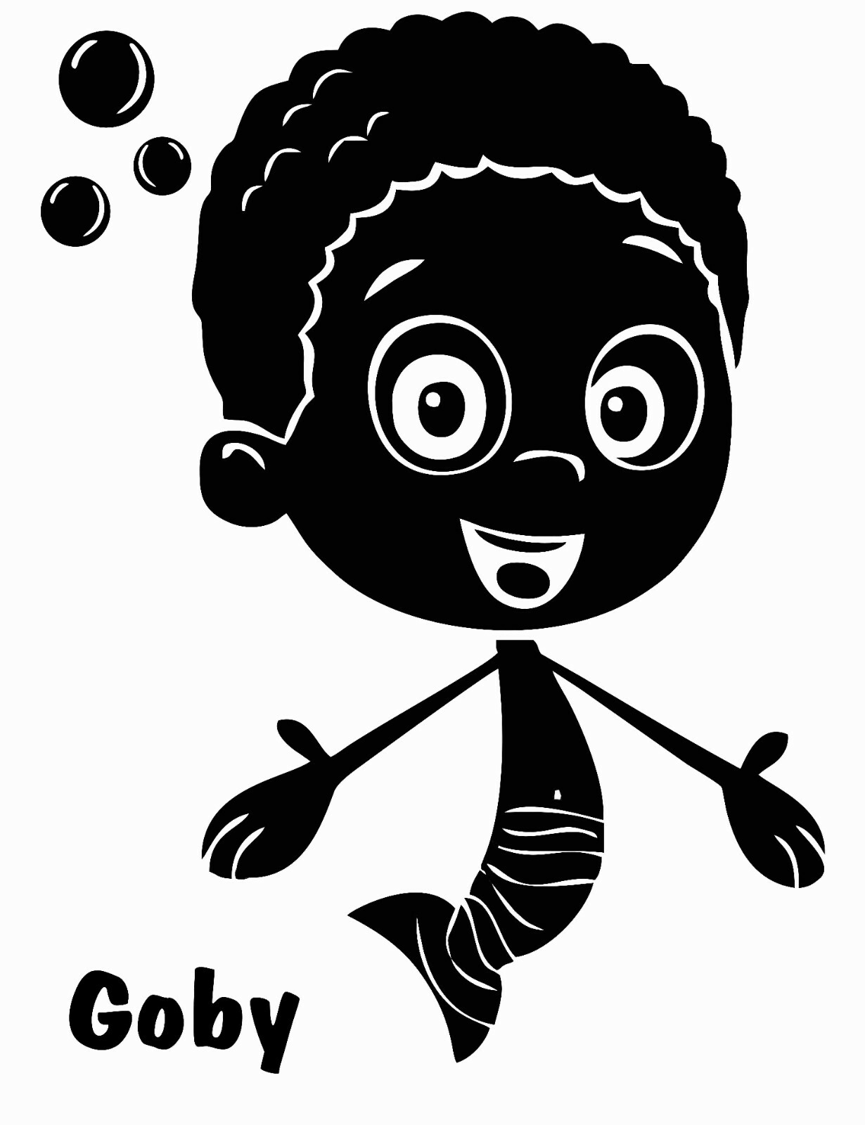 Children's Room Bubble Guppies Goby Wall Decal – Vinyl Home Sticker 20" x 26"