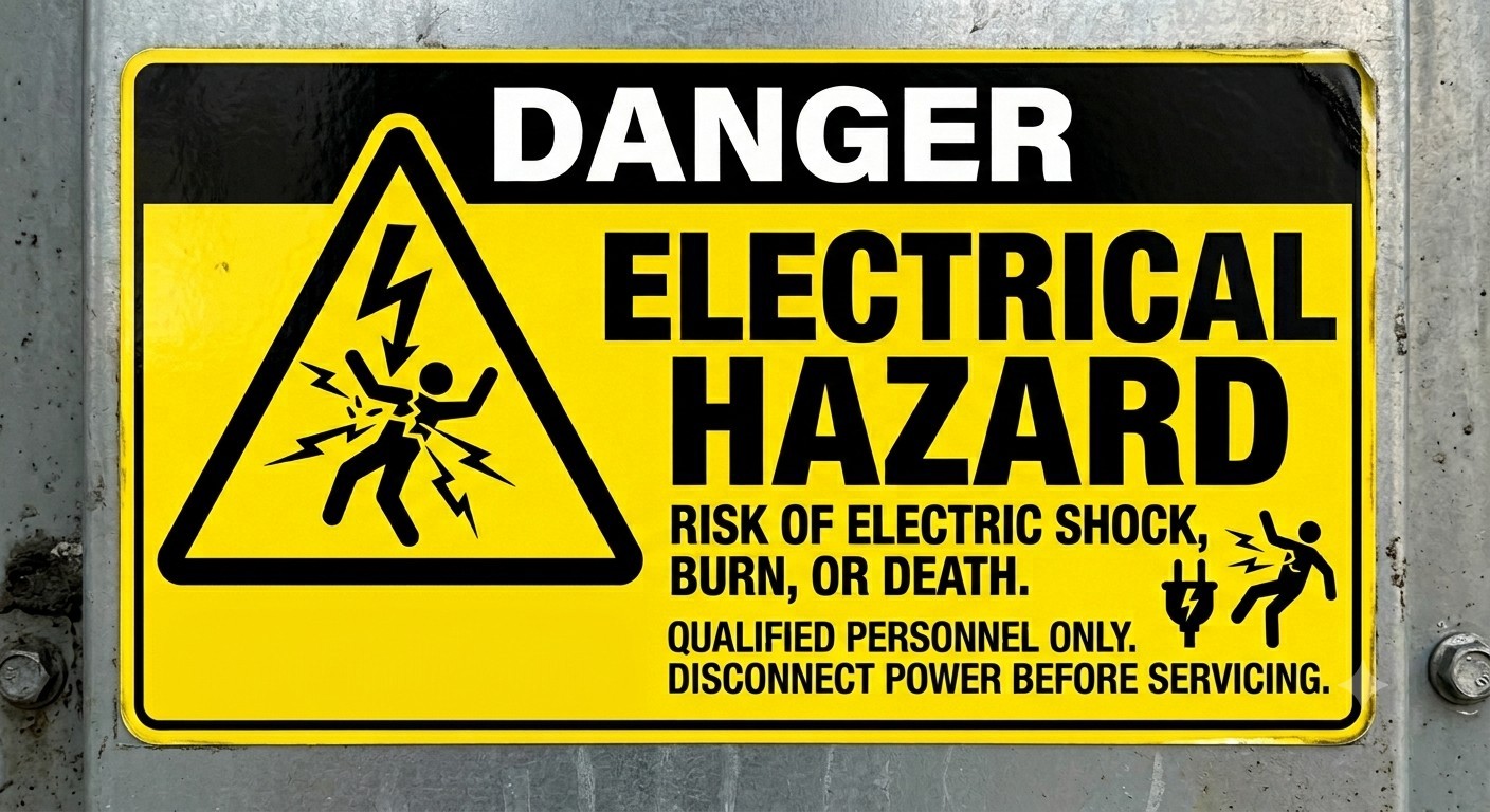 Danger Electrical Hazard Sticker Decal Phone Laptop Journal