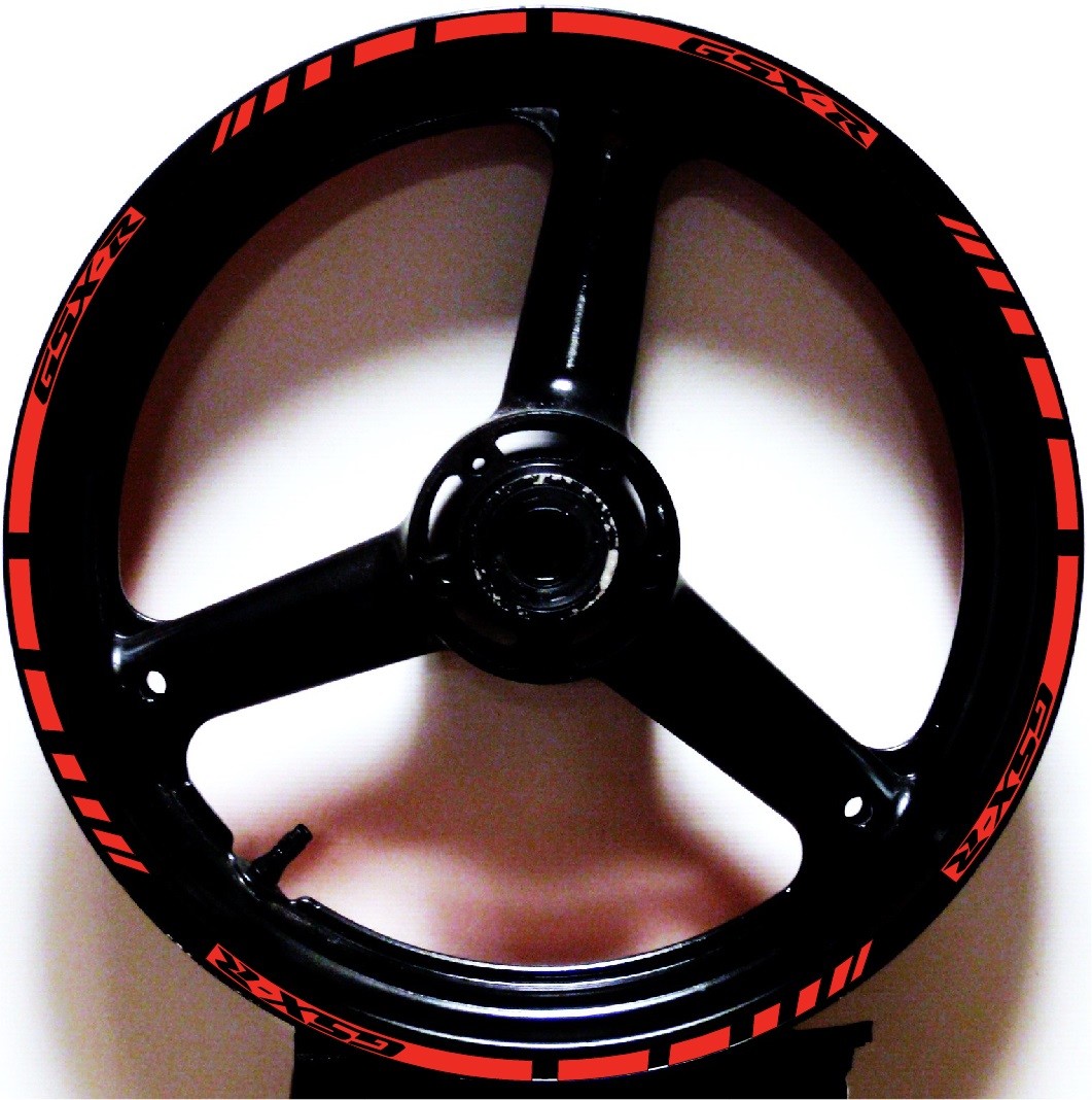 CUSTOM 2 TONE GP RIM STRIPES WHEEL DECALS TAPE STICKERS SUZUKI GSXR 600 750 1000