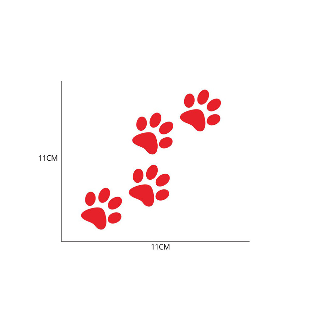 24Pcs Cat Footprint Decal Auto Body Sticker Car Body Sticker Car Window Decal