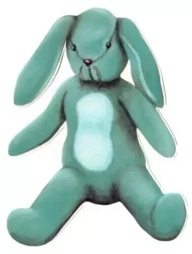 rabbit bunny wall sticker peel & stick 5 inch new