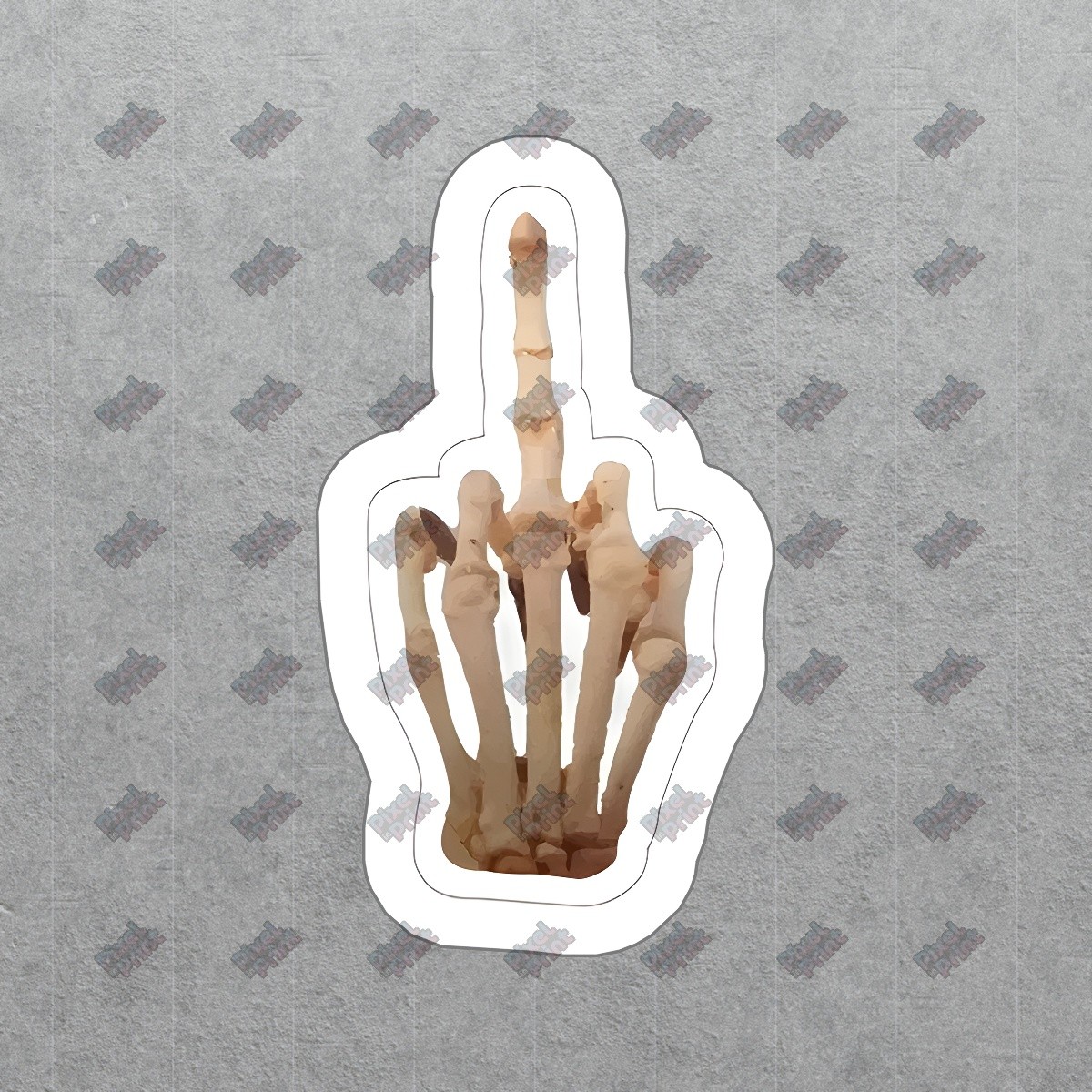 Unique Skeleton Hand Vinyl Sticker Funny Decal for Laptops, Water #958895