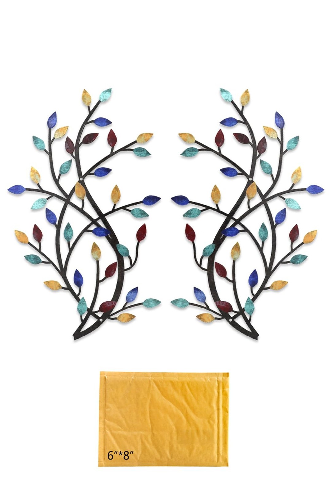 Meltset Metal Tree Leaf Wall Decor, Vine Olive Leaf Branch Wall Art, Wrought …