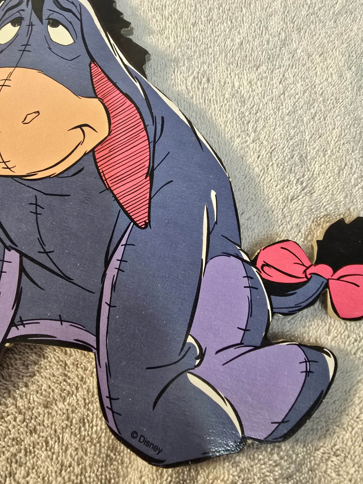 Vtg Winnie the Pooh & Friends Disney Wall Art LOT OF 4 Nursery Kid Pressed Board