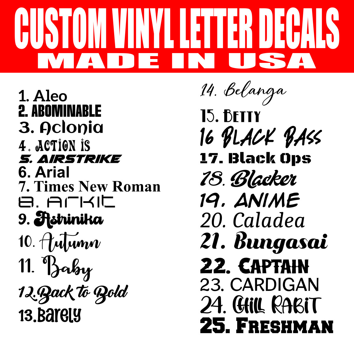 Custom Personalized Vinyl Sticker Decal Letting For Truck Car Boat Atv Razor