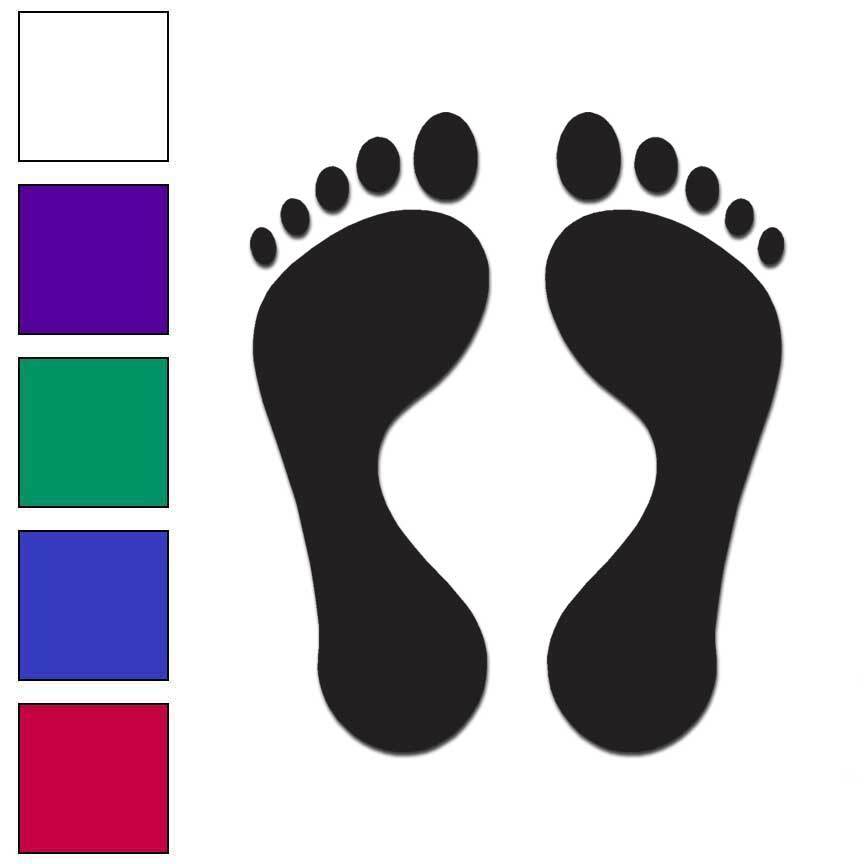 Footprints, Vinyl Decal Sticker, Multiple Colors & Sizes #6129
