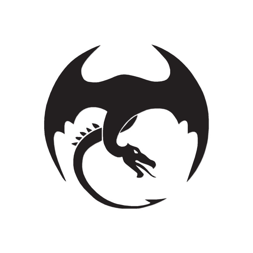 Dragon Flying Tribal – Vinyl Decal Sticker – Multiple Color & Sizes – ebn229