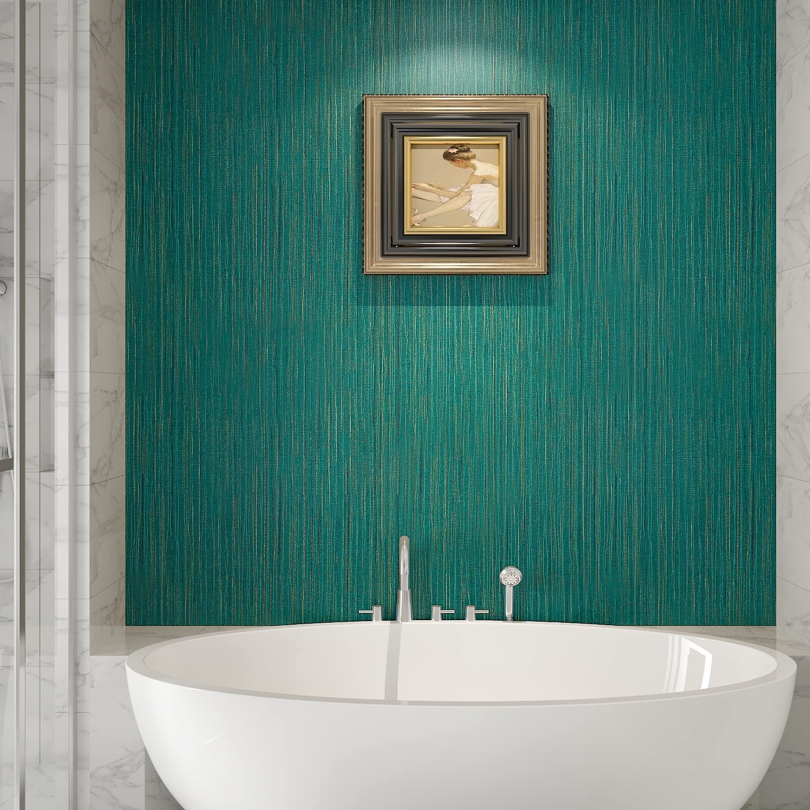 Grasscloth Peel and Stick Wallpaper Green Grass Cloth Fabric Wall Paper Textu…