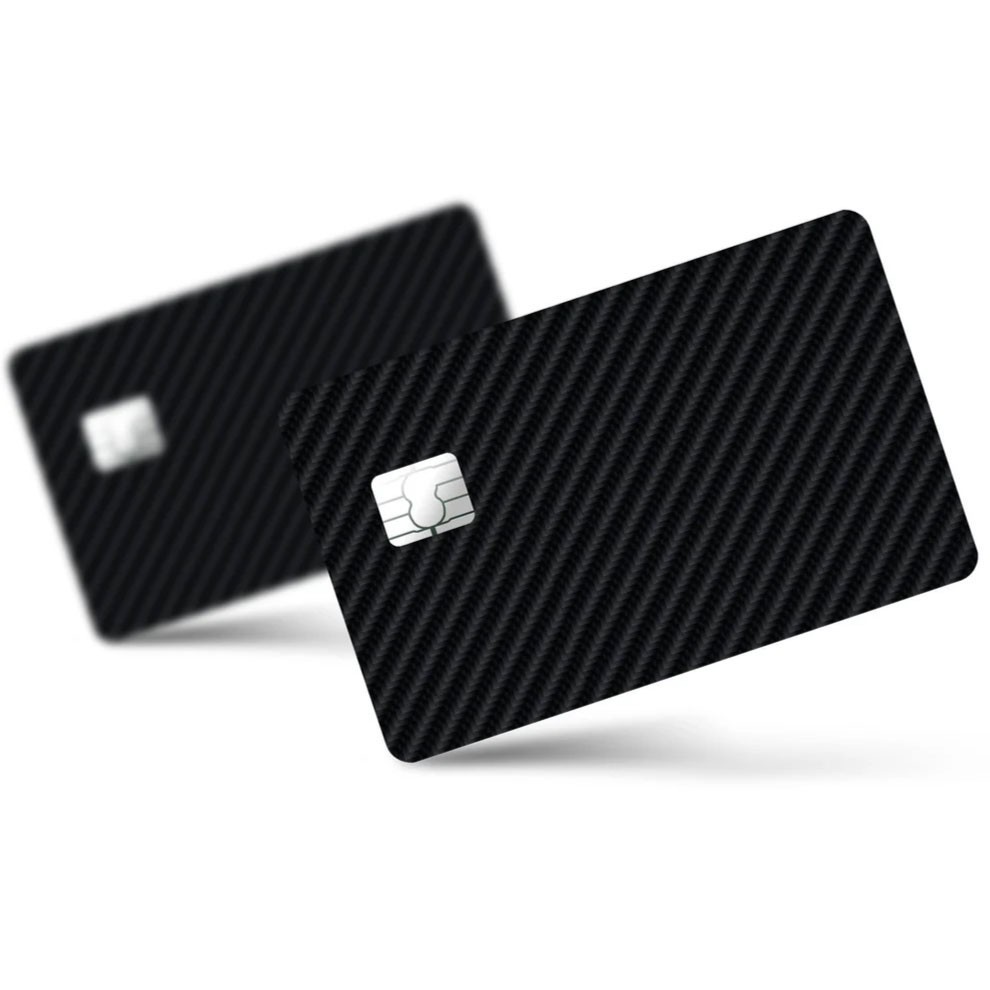 4 Pack Carbon Fibre Credit Card Skin Decal Set Tech Automotive Racing 4X Cover