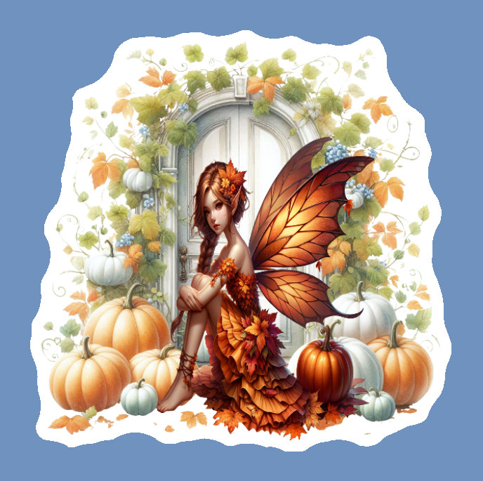 Fall Fairy Vinyl Decal Sticker Weatherproof UV Coated Outdoor Indoor Durable