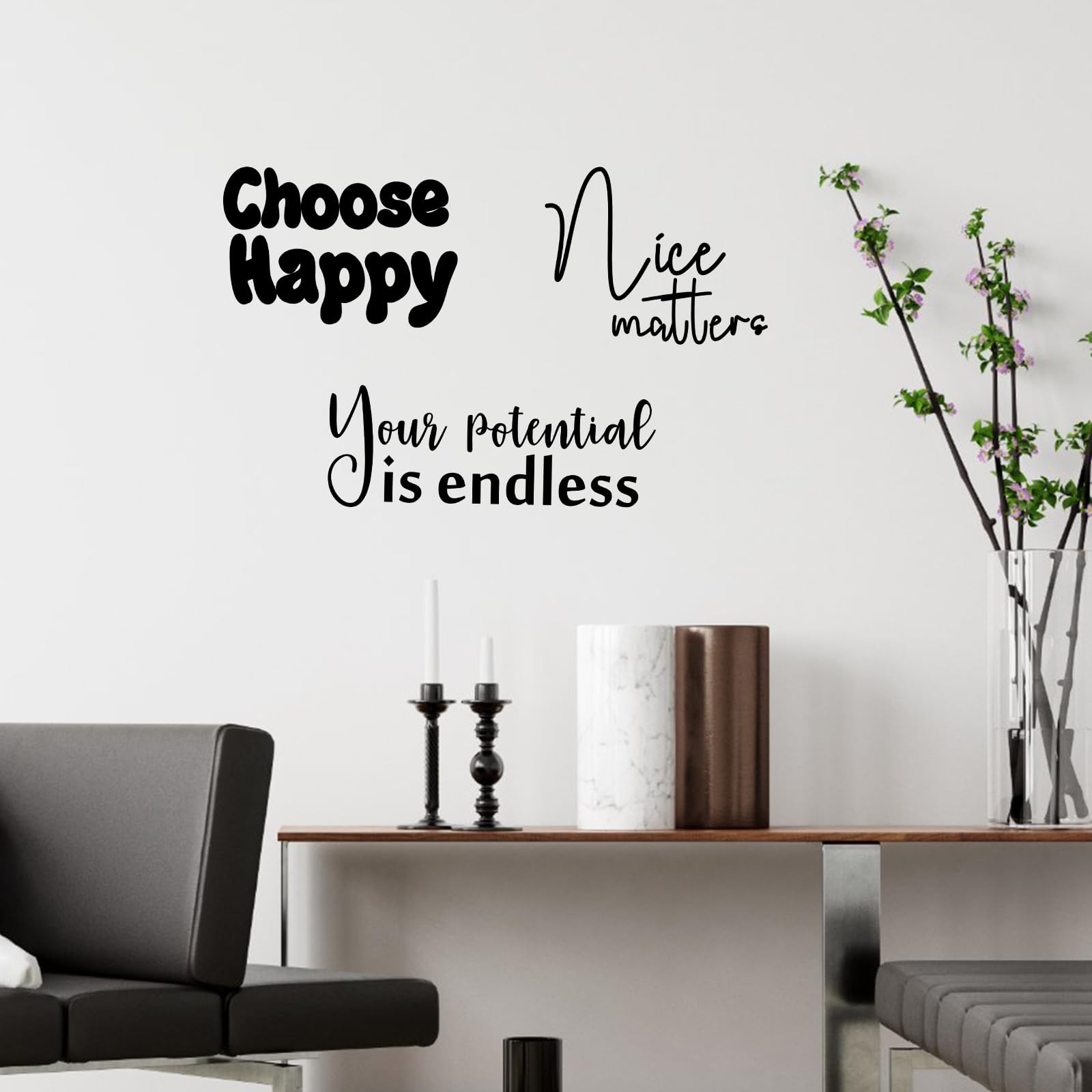 10 Pcs Inspirational Wall Decals Peel and Stick Vinyl Positive Quotes Wall De…