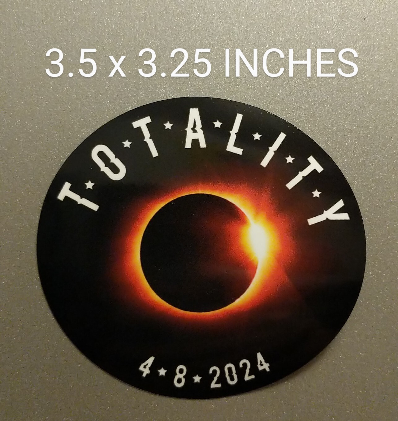 3.5" Solar Eclipse 2024 Decal Vinyl Sticker Totality Moon Sun Event Eye to Space