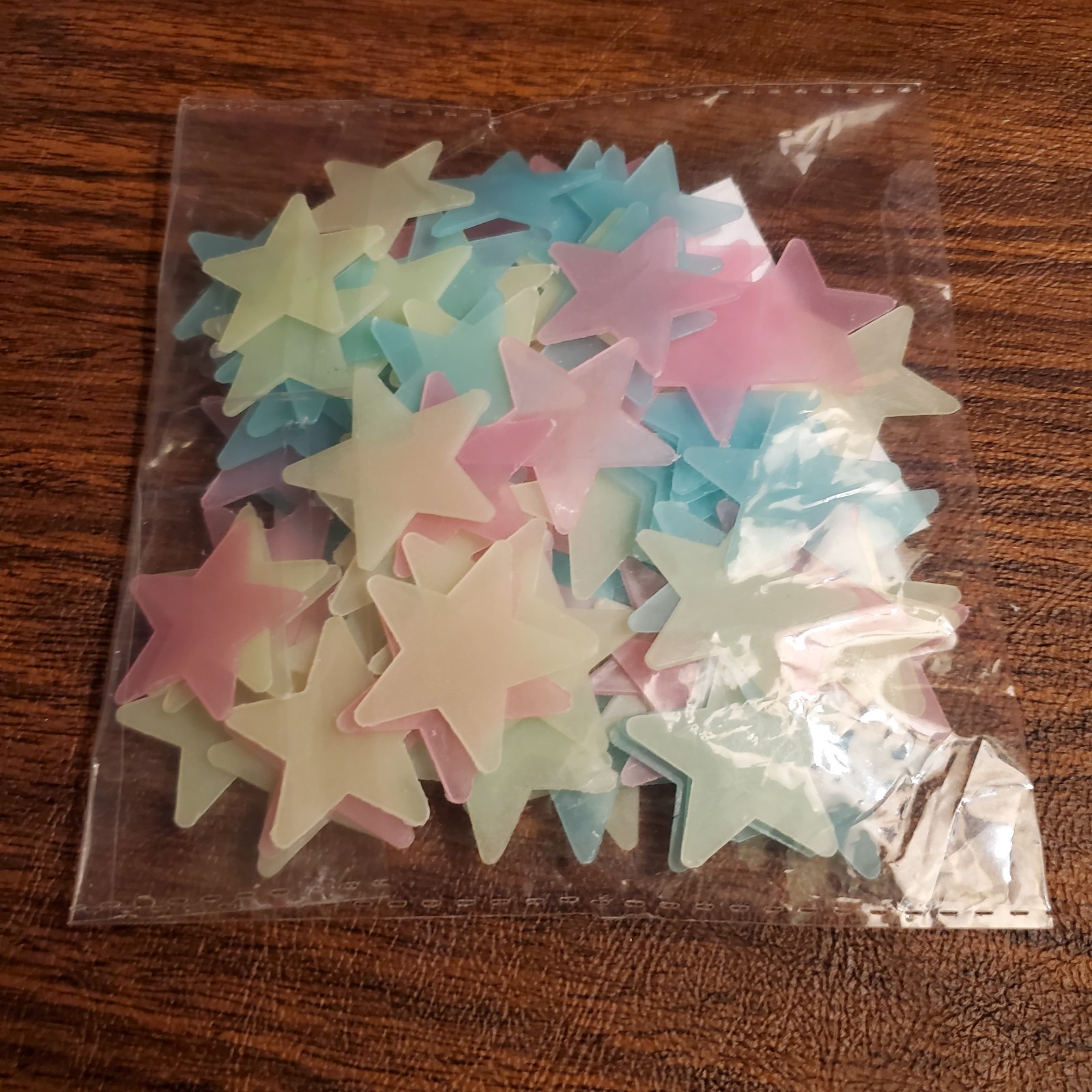 Glow in Dark Stars Blue Green Pink for Ceiling Walls Kids Room Decor 100 Ct. USA