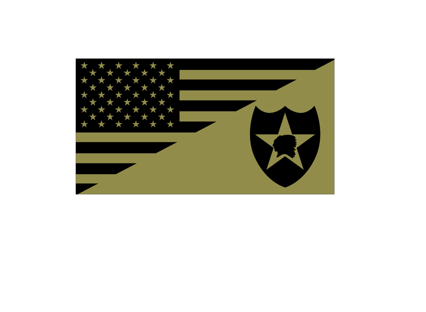 USA FLAG UNITED STATES ARMY 2nd INFANTRY DIVISION TACTICAL VINYL DECAL STICKER