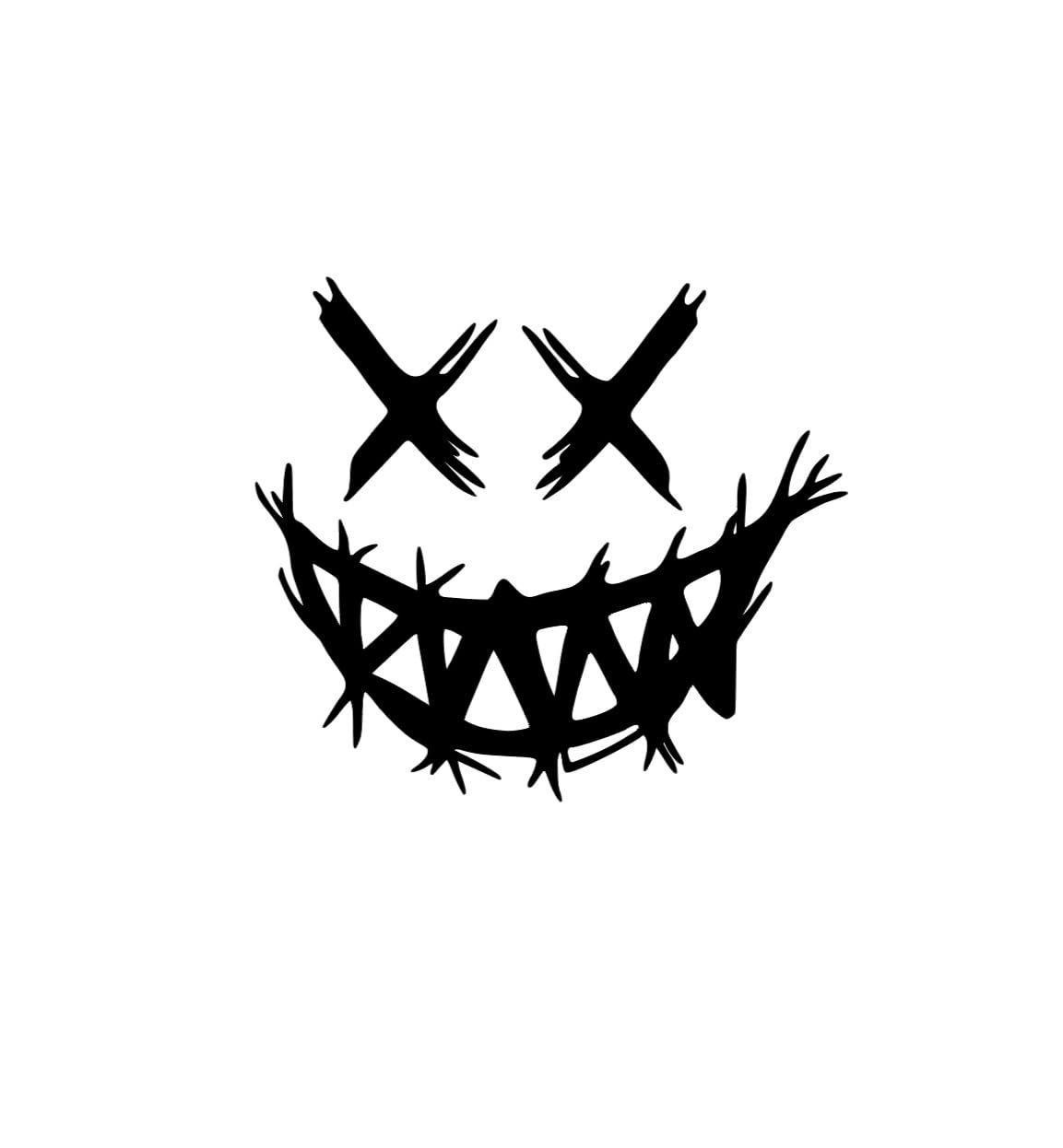 Evil Disturbed Smile Vinyl Decal