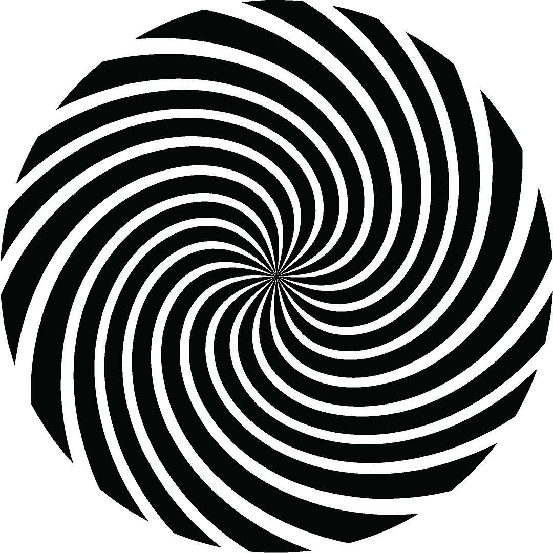 Hypnotic Spiral #3 Wall Decal Circular Optical Illusion Vinyl Wall Art Sticker