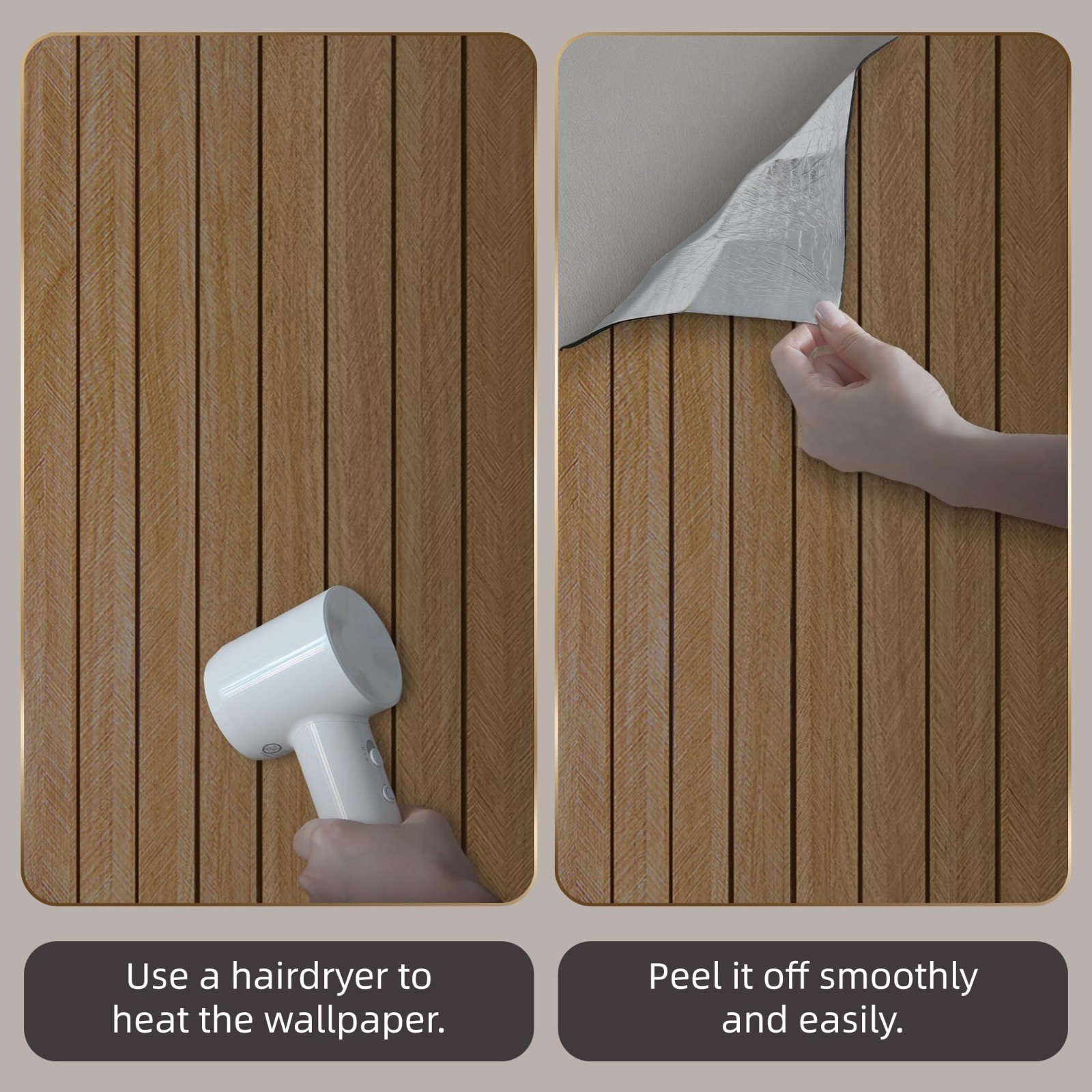 Self-Adhesive PVC Slat Wall Panels – Peel & Stick Faux Black Oak Wood 3D Decor
