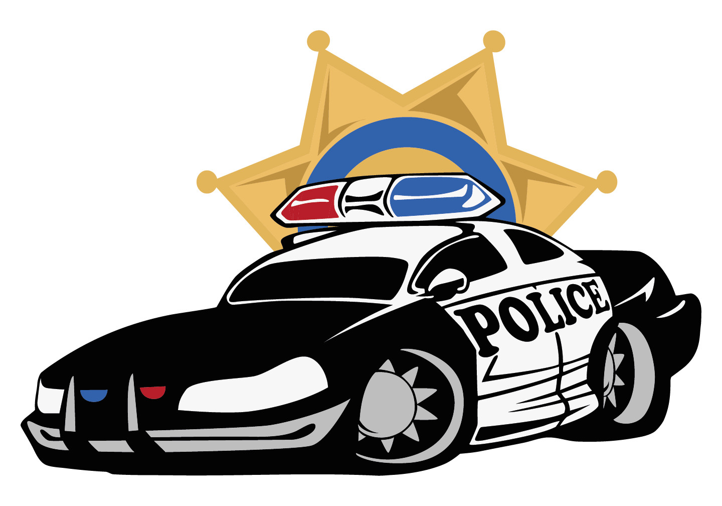 Vinyl Charger Pursuit Police Car Badge Sports Car Vehicle Design Home Wall Decal