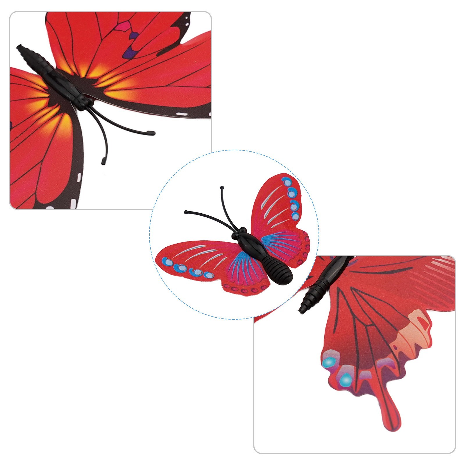 Eco friendly Plastic Butterfly Wall Stickers Set for Outdoor and Indoor Use