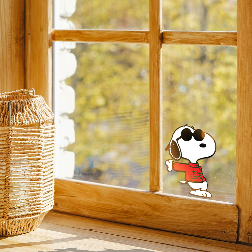 Snoopy Peanuts with Sweater Joe Cool for Car Bumper MacBook and iPad 2.6" x3.5"