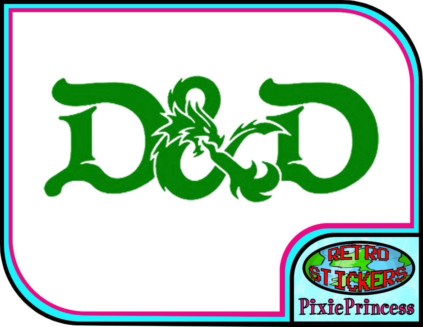 D&D Dungeon and Dragons Logo C Vinyl Sticker Board Game RPG Wall Window game