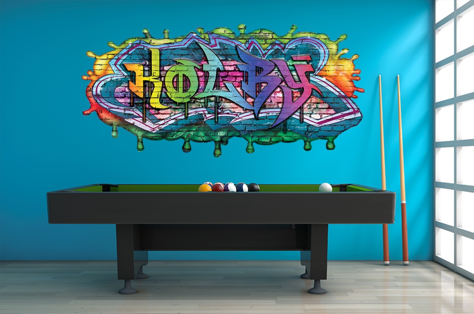 Custom Name Drip Paint Graffiti Wall Decal Personalized Vinyl Decal Room Decor