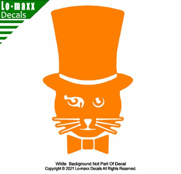 Top Hat Cat Kitty Car Truck Window Whimsical High Quality Die Cut Vinyl Decal
