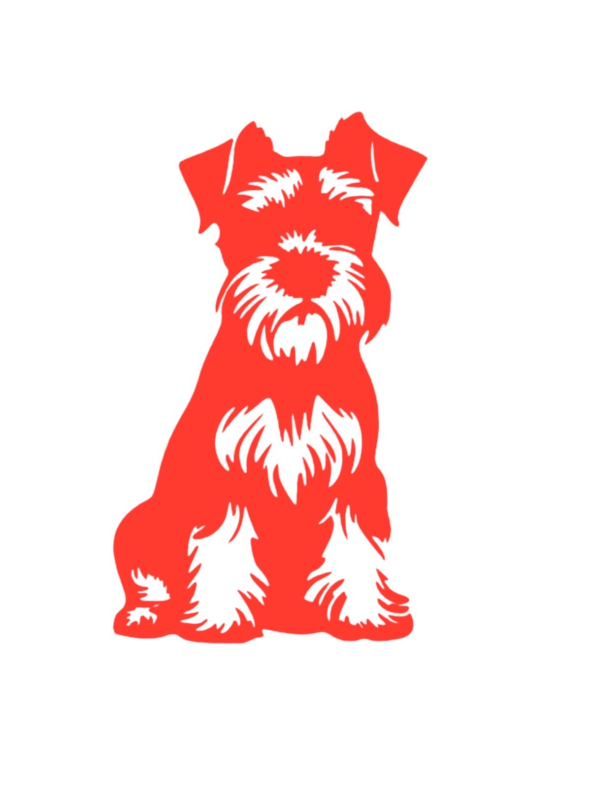 Schnauzer dog design #3 Decal for car Windows Laptops most Smooth Surfaces