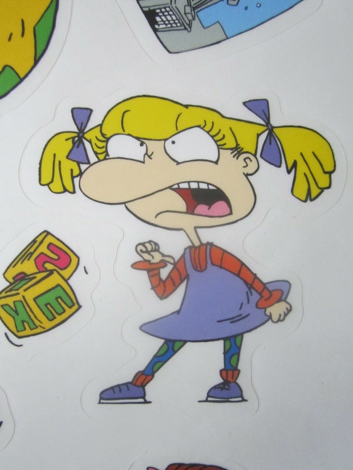 Nickelodeon Colorful Rugrats 10 Repositionable Wall Decals Made In USA