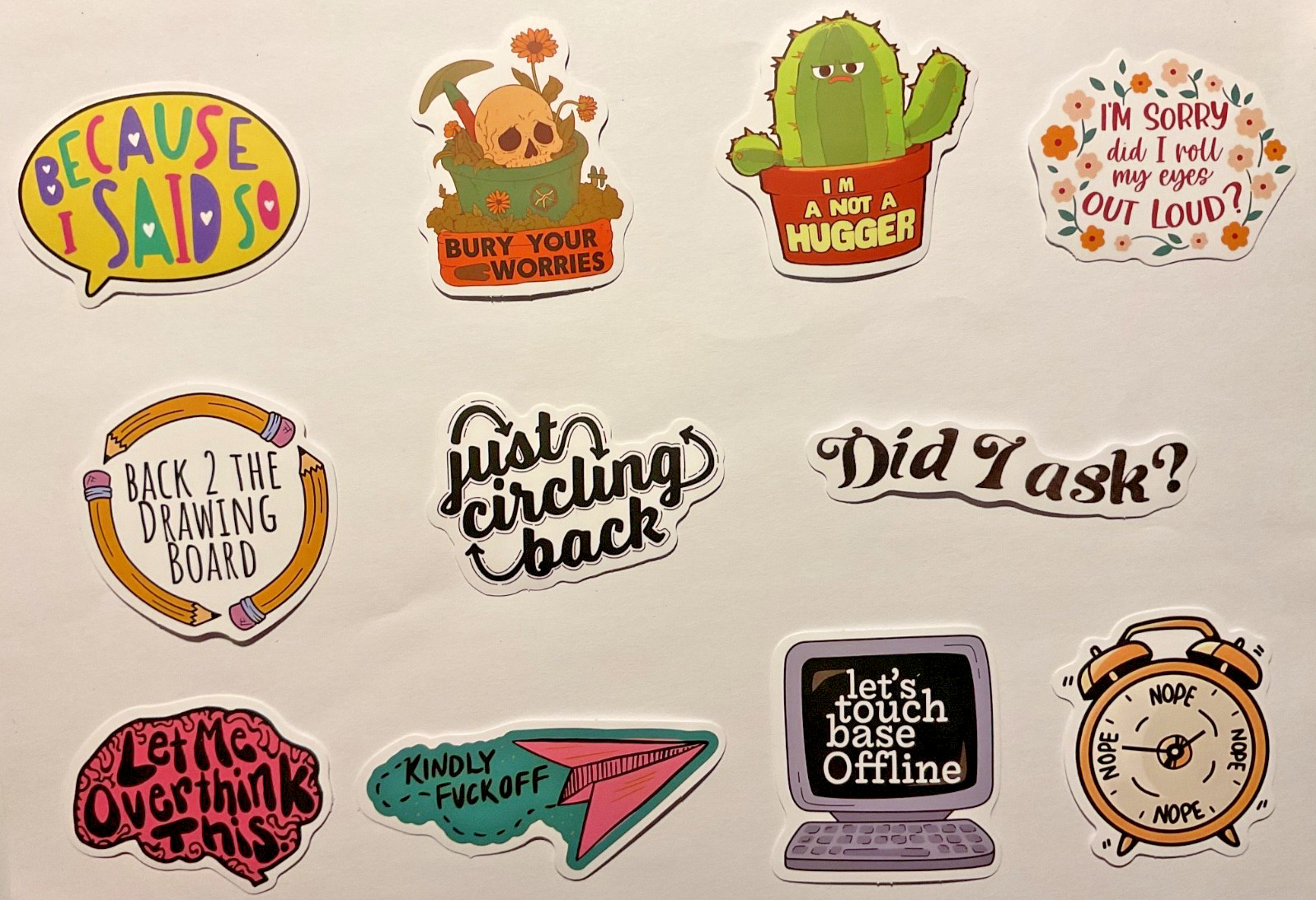 Adult Humor Meme Waterproof STICKERS DIY phones, scuba, helmets, cases